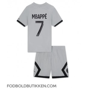 Paris Saint-Germain Kylian Mbappe #7 Udebanetrøje Børn 2022-23 Kortærmet (+ Korte bukser)